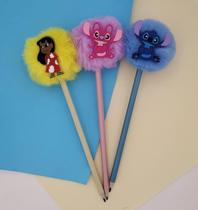 03 Lápis Pompom Stich Angel Lilo lapis de escrever para escola material escolar papelaria