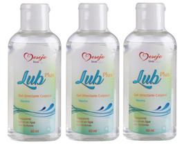 03 Lub Plus Lubrificante Íntimo Umectante Neutro Base Agua 60ml cada 03 Lub Plus Lubrificante Íntimo Umectante Neutro Base Agua 60ml cada