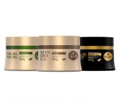 03 Mascaras Haskell Cavalo Forte, Murumuru e Mandioca de 300g 03 Mascaras Haskell Cavalo Forte, Murumuru e Mandioca de 300g