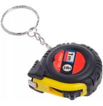 03 Mini Fita Métrica Trena Chaveiro Régua Retrátil Medir 1m