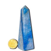 03 Obelisco Quartzo Azul Natural 8 a 9 cm 75g Tipo B Artesanal