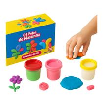 03 Potes de Massinha 05 unidades 75gr Coloridas - Sortido