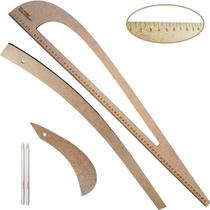 03 Réguas Corte Costura Curva Cava Decote Alfaiate Nº1 + Giz