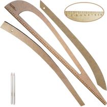 03 Reguas Corte Costura Curva Cava Decote Alfaiate No1 + Giz