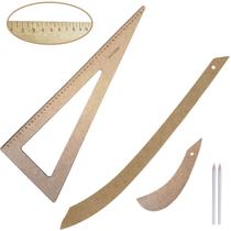 03 Réguas Curva Cavas Decotes Costura Alfaiate + Lápis Giz