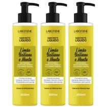 03 Sabonete Líquido Limão Siciliano e Menta Laborene 200ml