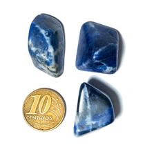 03 Sodalita Azul Rolado Pedra G 30 a 45mm Classe A
