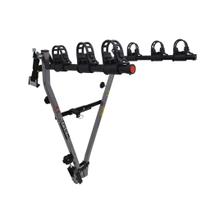 03 - Suporte para bike Transbike Suporte bagageiro 3 bicicletas PRATA tira Preta Sedan Hatch - Rack Bikes