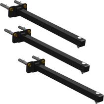 03 SUPORTES REFLETOR BASE RETA BRAÇO 80 cm 3 cjts