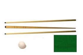 03 Taco Comum 1,30m + 2 Mt Tecido Verde + 1 Bolão Sinuca Bar 03 Taco Comum 1,30m + 2 Mt Tecido Verde + 1 Bolão Sinuca Bar