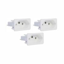 03 Tomada Margirius Para Cx.Embutir Padrão Weg 10/20A Branca