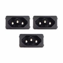 03 Tomada Margirius Para Cx Embutir Padrão Weg 10/20a Preto