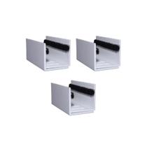 03 Un Guia U Externo Ajustável Para Porta De Correr - Branco