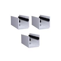 03 un Guia U Externo Ajustável Para Porta De Correr - Branco
