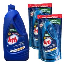 03 Und Previne Agua Verde Manutenção Hth Frasco + 02 Refil
