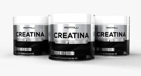 03 Unid Creatina Monohidratada 100% Pura 300g ProVitalli - Creatine Importada
