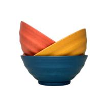 03 Unid. de Bowl de Bambu 550ml Stripes Lyor Cores Sortidas