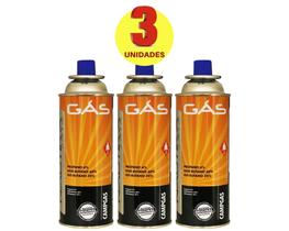 03 Unidades Lata Refil Gás Campgás 227g Fogareiro E Maçarico