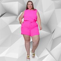 0353 Conjunto Regata e Shorts Plus size