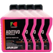 04 Aditivo Radiador Sintetico Koube Pronto Para Uso Rosa 1L