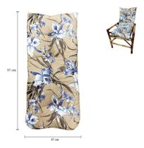 04 Almofadas Para Cadeira De Madeira Na Area De Lazer - Buarque Confort