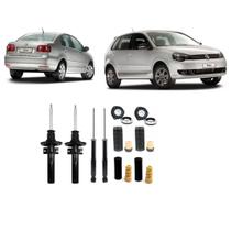 04 Amortecedores + 04 Kits Batentes Polo Sedan,Hatch Dianteiro + Traseiro 2002 Até 2014 1,6,1,8,2,0,8v,16v 04 Amortecedores + 04 Kits Batentes Polo Sedan,Hatch Dianteiro + Traseiro 2002 Até 2014 1,6,1,8,2,0,8v,16v