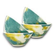 04 Bowl Tigela Cumbuca Cerâmica Abstrato Pincelado Grande