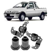 04 Buchas da Bandeja Fiat Strada CBarra 2001 Até 2012 Dianteira