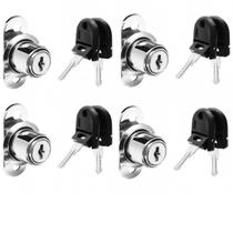 04 Fechadura Pressão Porta de Correr 22mm 24,5mm 32mm Móveis 04 Fechadura Pressão Porta de Correr 22mm 24,5mm 32mm Móveis