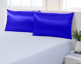 04 Fronhas De Cetim Anti Frizz 70cm X 50cm 4 Unidades