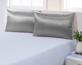 04 Fronhas De Cetim Anti Frizz 70cm X 50cm 4 Unidades
