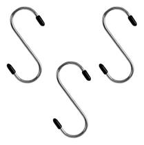 04 Gancho Metal S Arara Cabide Roupa Cozinha 7x3,5cm