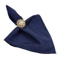 04 Guardanapo de Tecido 40x40cm Azul Marinho