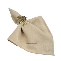 04 Guardanapo de Tecido 40x40cm Mellange Cru