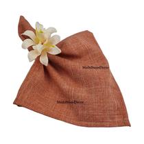 04 Guardanapo de Tecido 40x40cm Mellange Terra Cota