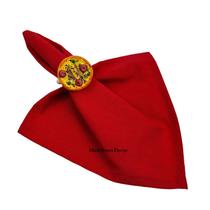 04 Guardanapo de Tecido 40x40cm Vermelho