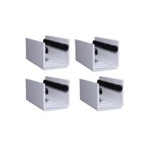 04 Guia U Externo Ajustável Para Porta De Correr - Branco 04 Guia U Externo Ajustável Para Porta De Correr - Branco