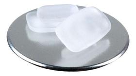 04 Par Plaqueta Okly Retangular Silicone Quadrada Óculos