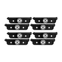 04 Pares Fechadura Trava Lateral Tetra De Sobrepor Dupla Para Porta De Enrolar Com Segredos Iguais