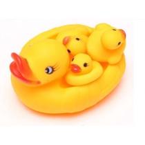 04 Patinhos Pato Borracha Banho Brinquedo Infantil
