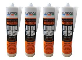 04 Pc Silicone Branco 430G - Selante Acrílico Base De Água
