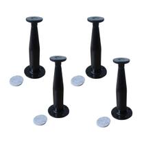 04 Pé Armário Távola Alumínio P/móveis 12cm Preto Regulável 04 Pé Armário Távola Alumínio P/móveis 12cm Preto Regulável