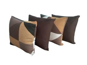 04 Peças Capa De Almofadas Mista 45 X 45 Malha Gel Sem REFIL