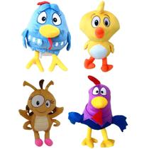 04 Pelúcias Galinha Pintadinha Pintinho Galo E Baratinha - Pelucia