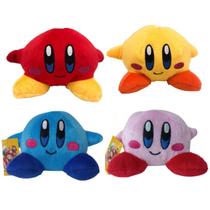 04 Pelúcias Kirby Azul Amarelo Vermelho Lilás do Mario Bros