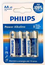 04 Pilhas Aa Pequena Alcalina LR6 Philips 1 Cartela 04 Pilhas Aa Pequena Alcalina LR6 Philips 1 Cartela