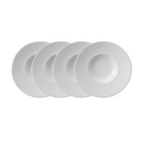 04 Pratos para Risoto em Porcelana Branco 27cm 200mL - Porcelana Schmidt