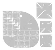 04 Réguas Gabarito Canto Mitrado Caixa Leite Curvas Quadrado 04 Réguas Gabarito Canto Mitrado Caixa Leite Curvas Quadrado