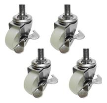 04 Rodas Rodinha Freio Trava Estante Bancada Mesa Costura.