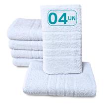 04 Toalha de Banho Grossa Gigante 70x150 Branca Hotelaria